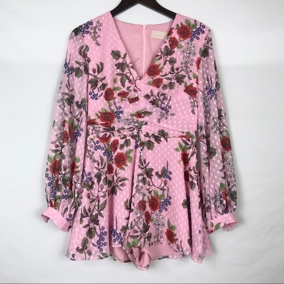 KEEPSAKE Need You Now Playsuit Romper Pink Floral - Picture 2 of 7